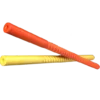 A close up of two plastic sticks on top of each other.